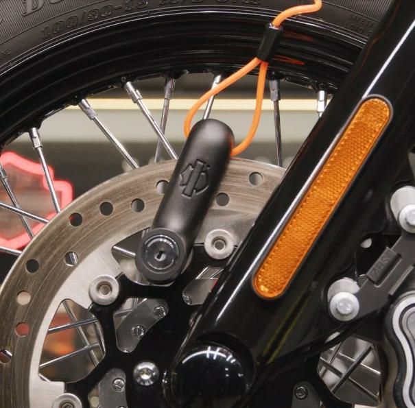 H-D ディスクブレーキ ロック＆リマインダー コード/オレンジ-01