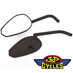 J＆P Cycles スラントミラー　ブラック