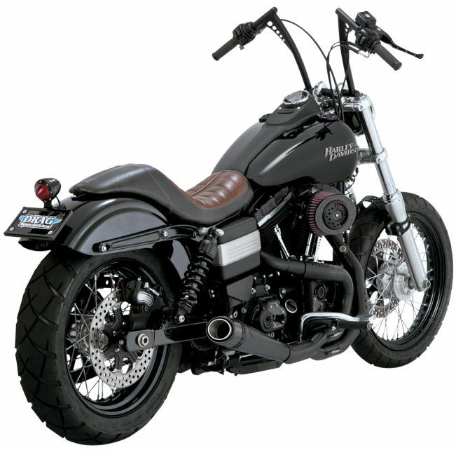 Roland Sands Design　スラント　2-into-1　ブラック カーボンOPS '06以降ダイナ-01