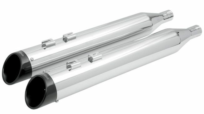 Python　4インチスリップオンマフラー　ブラックビレットエンドキャップ-02