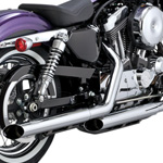 パイソン 2.5インチ スリップオンマフラー スラッシュアウト クローム スポーツスター 2014～2021-01