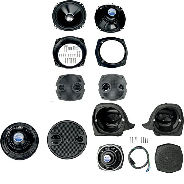 J&M ROKKER フェアリングx4、リアスピーカーx2、アンプキット FLHTCU用-01