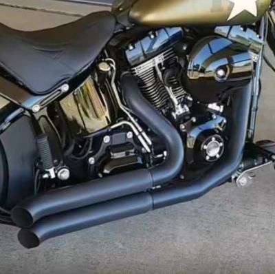 BASSANI ProStreet ターンアウト マフラー ブラック FXS、FXST、FLST