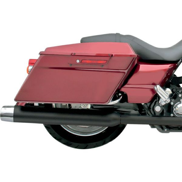 SAMSON 4インチ シルバーブレット スリップオンマフラー 30インチ ブラック-01