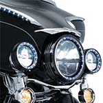 クリアキン　L.E.D.HALOパッシングライトトリムリング　4-1/2インチ ブラック-01