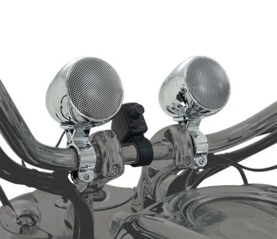 BIG BIKE PARTS 防水スピーカー（アンプ付き） クローム