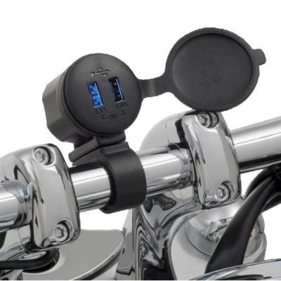 【BIG BIKE PARTS】デュアルポート防水 USB 電源