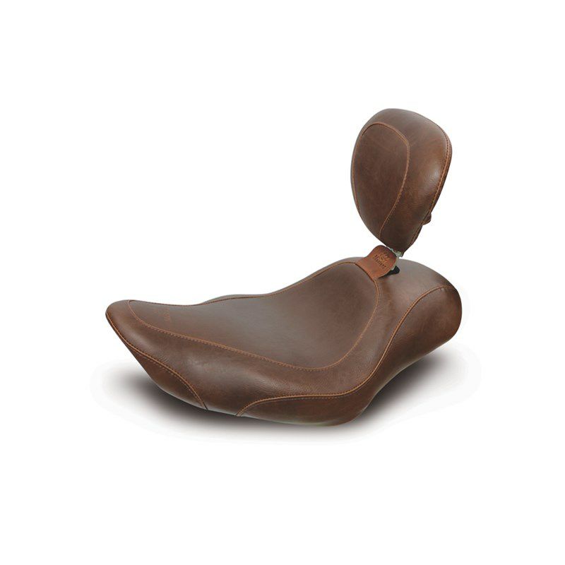 Mustang ワイドトリッパーソロ・シート　ブラウン バックレスト付き-01