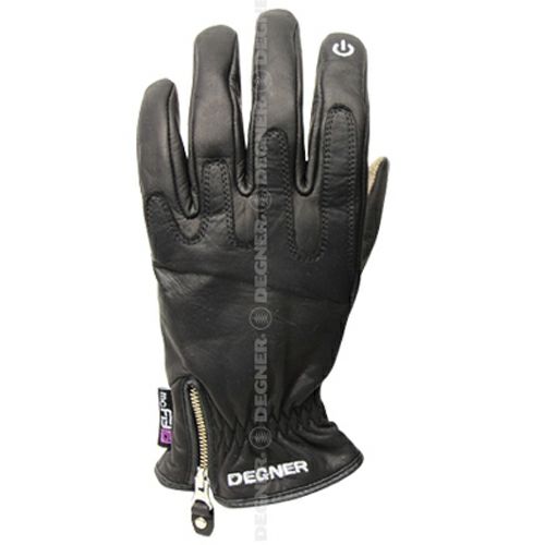 【DEGNER/デグナー】スマホ対応ツーリンググローブ（ブラック＆ブラック）-01