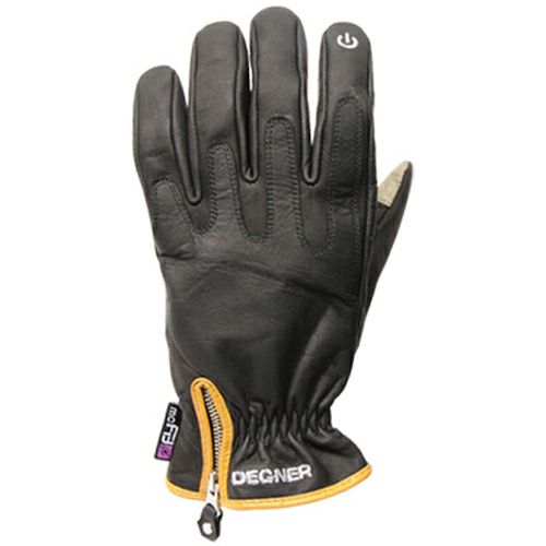 【DEGNER/デグナー】スマホ対応ツーリンググローブ（ブラック＆ベージュ）-01