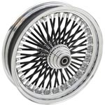 0204-0314:Drag Specialties Fat Daddy ブラック　50スポーク　リアホイール　18インチ 18x4.25