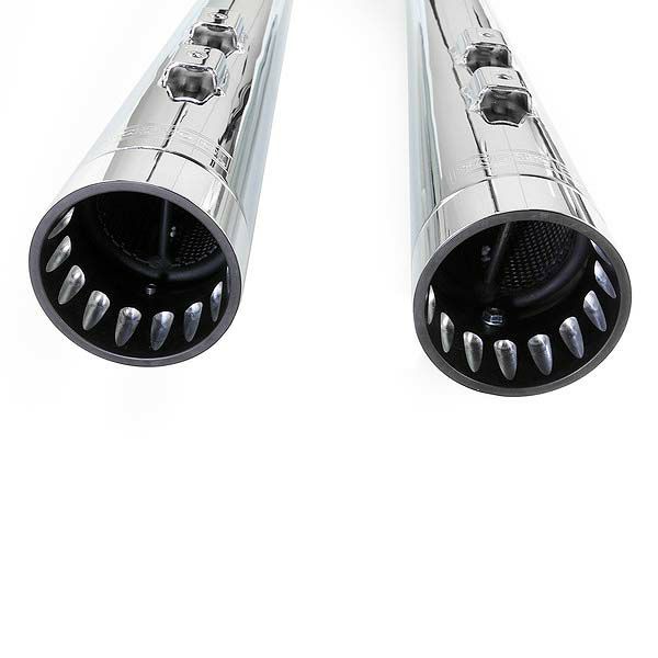 Bassani DNT メガホン 4インチ　チューンドバッフル　スリップオンマフラー　クローム-02