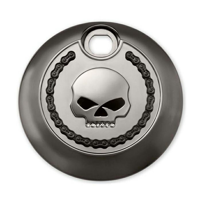 スカル＆チェーン・フュエルタンクコンソールドア　スモーキクローム-01