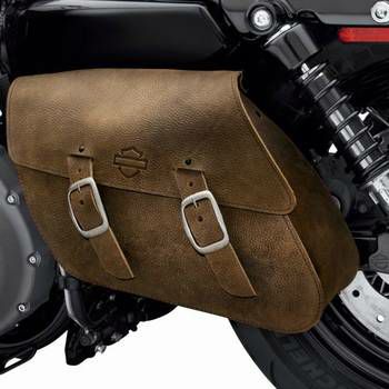 シングルサイド・スイングアームバッグ ディストレストブラウンレザー-01