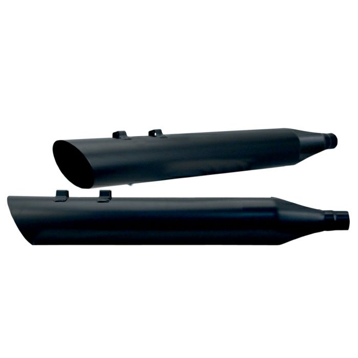 S＆S 4インチ レースツアーマフラー スラッシュダウン/ブラック-01