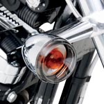 ブレットターンシグナル スモークレンズ 4個セット (＋日本仕様バルブ）V-ROD