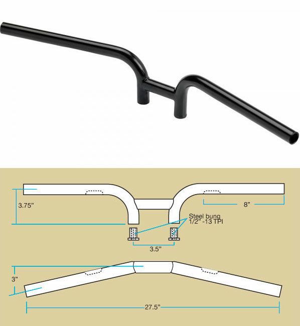 Biltwell Low Drag ハンドル ブラック-02