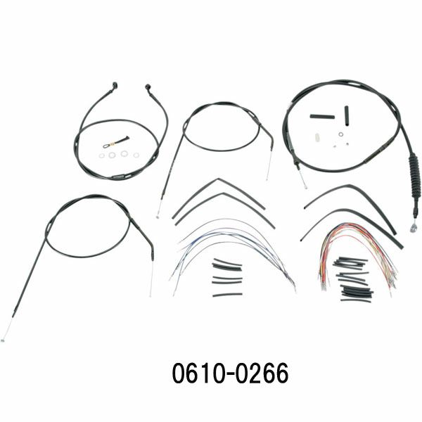Burly エイプハンドル用　ケーブルラインキット　スポーツスター 1997～2003-03