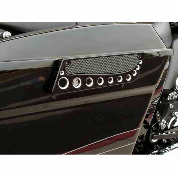 Precision Billet Teardrop サドルバッグラッチ ブラック-01