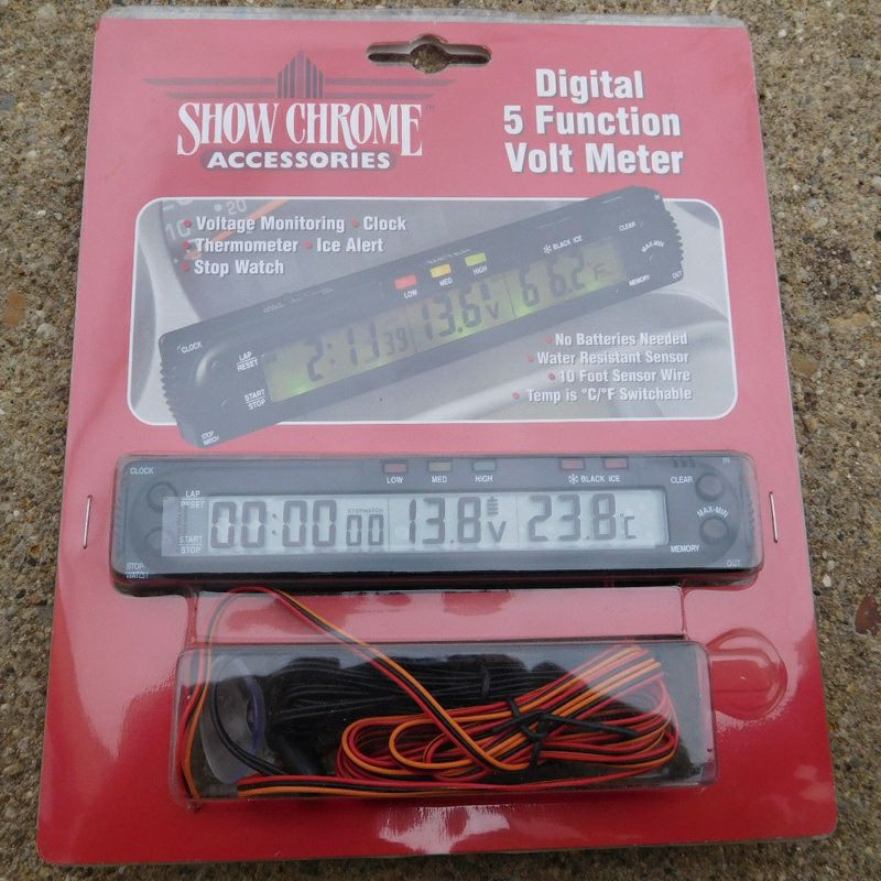 Big Bike Parts デジタル 時計、電圧、温度メーター-02