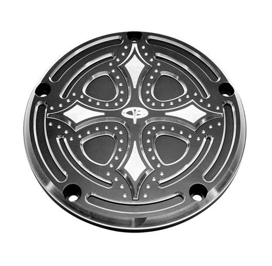 DRK-230-5H-BLK:Precision Billet Darkside ダービーカバー ブラック-01