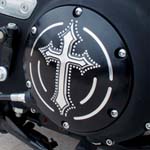 Precision Billet Darkside ダービーカバー ブラック 【スポーツスター】