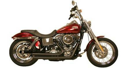 RUSH FULL SYSTEMS SHORT StraightCut ブラック FOR '91-'05 DYNA-01