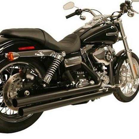 RUSH FULL SYSTEMS LONG StraightCut ブラック FOR '91-'05 DYNA-01