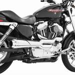 フリーダム・パフォーマンス AMERICAN OUTLAW HIGH 2in1 ヒートシールド無し ブラック/クロームcap '14以降スポーツスター-01