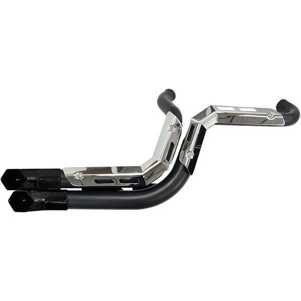 LA Choppers Fusion エキゾーストシステム　ブラック/クロームシールド/ブラックエンドチップ-02