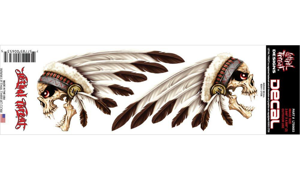 デカール INDIAN SKULL-01