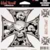 デカール GREY SKULL CROSS-01