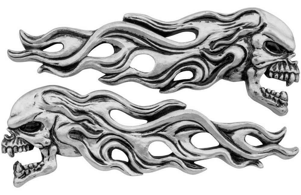 デカール FLAMING SKULLS 3D EMBLEMS-01