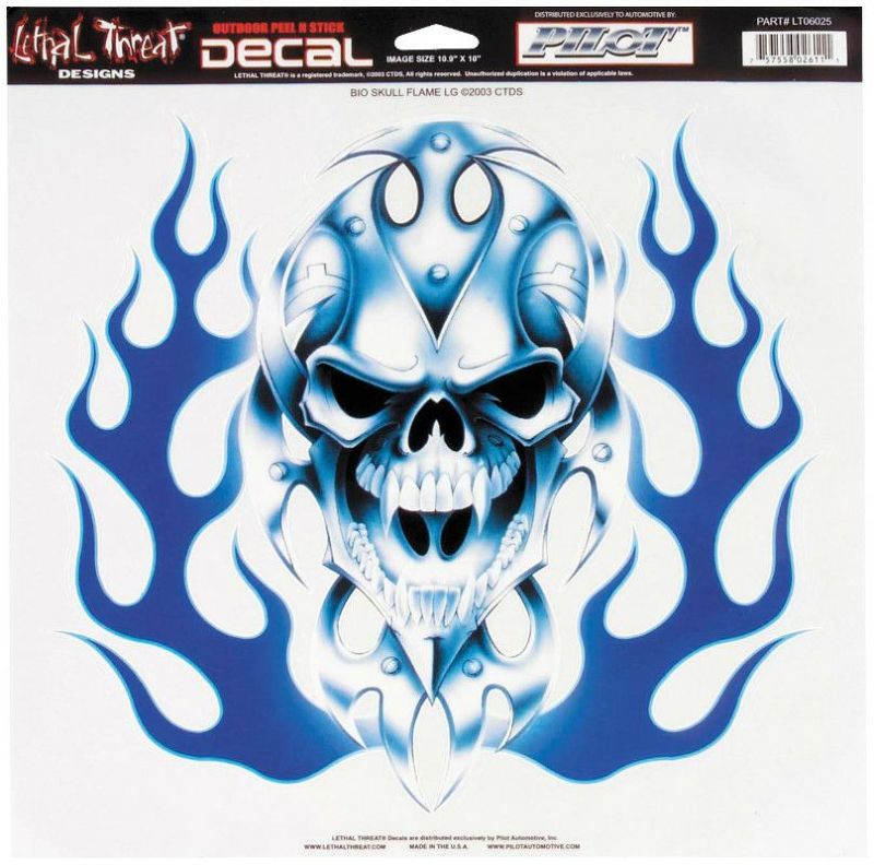 デカール BIO SKULL BLU FLM-01