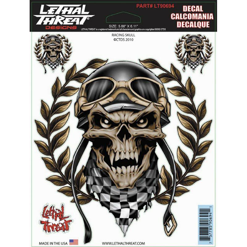 デカール RACING SKULL-01