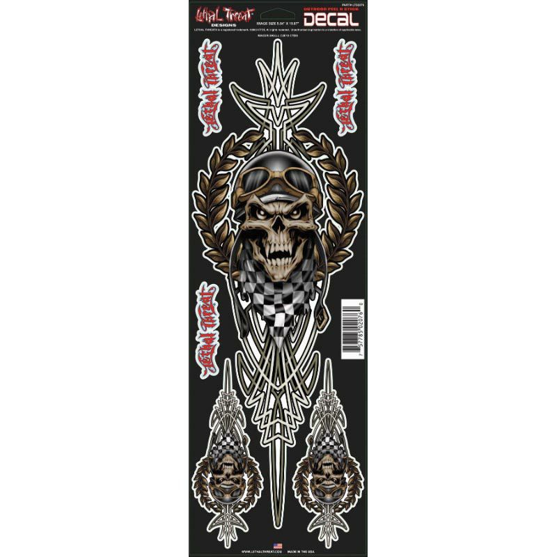 デカール RACER SKULL-01