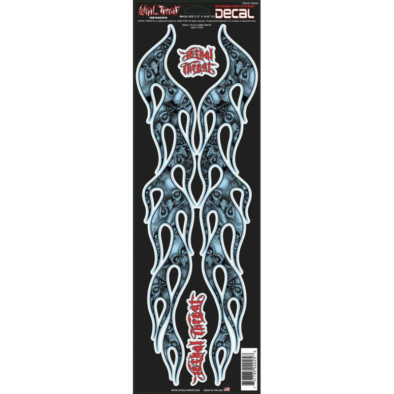 デカール SKULL PILE FLMS WHT-01