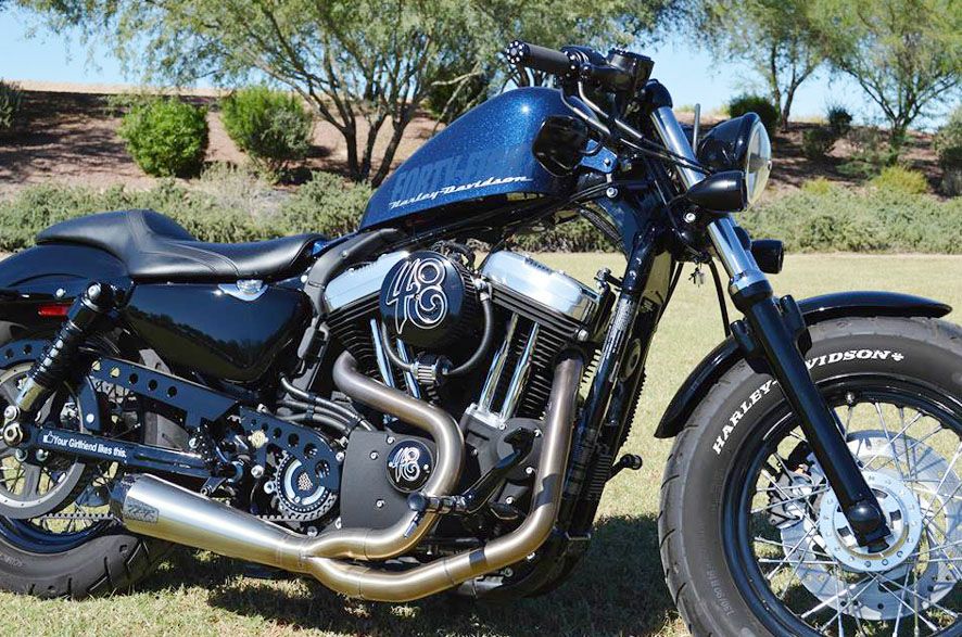 Precision Billet 48Special エアークリーナーカバー ブラック-02