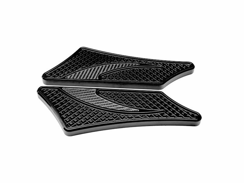 Precision Billet Carbon Tech パッセンジャーフロアボード ブラック/ブラックカーボン-01