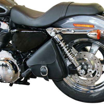 Willie Max レザー スイングアームバッグ クロームバックル　スポーツスター