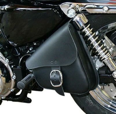 Willie Max レザー スイングアームバッグ クロームバックル　スポーツスター