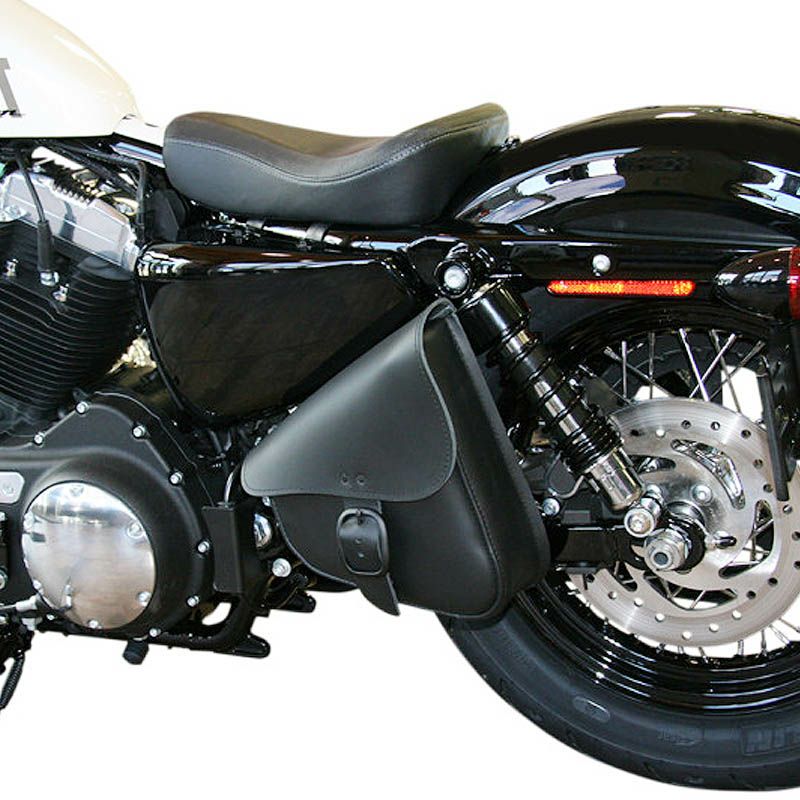 Willie Max レザー スイングアームバッグ ブラックバックル スポーツ 
