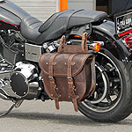 デグナー　レザーサドルバッグ　ダークブラウン　9～17L