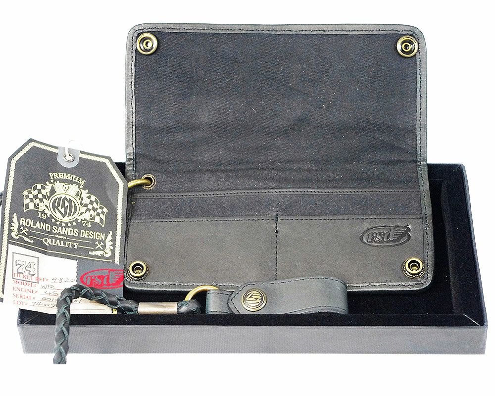 ローランドサンズ・デザイン(RSD)本革　チェーン付き　ウォレット　ブラック-02