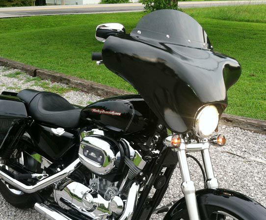 5-3/4インチヘッドライト用BATWING フェアリング オーディオ付き-01