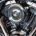 DKcustom ボバースタイル　ハイフロー587 エアクリーナー　クローム(Premium Breather)