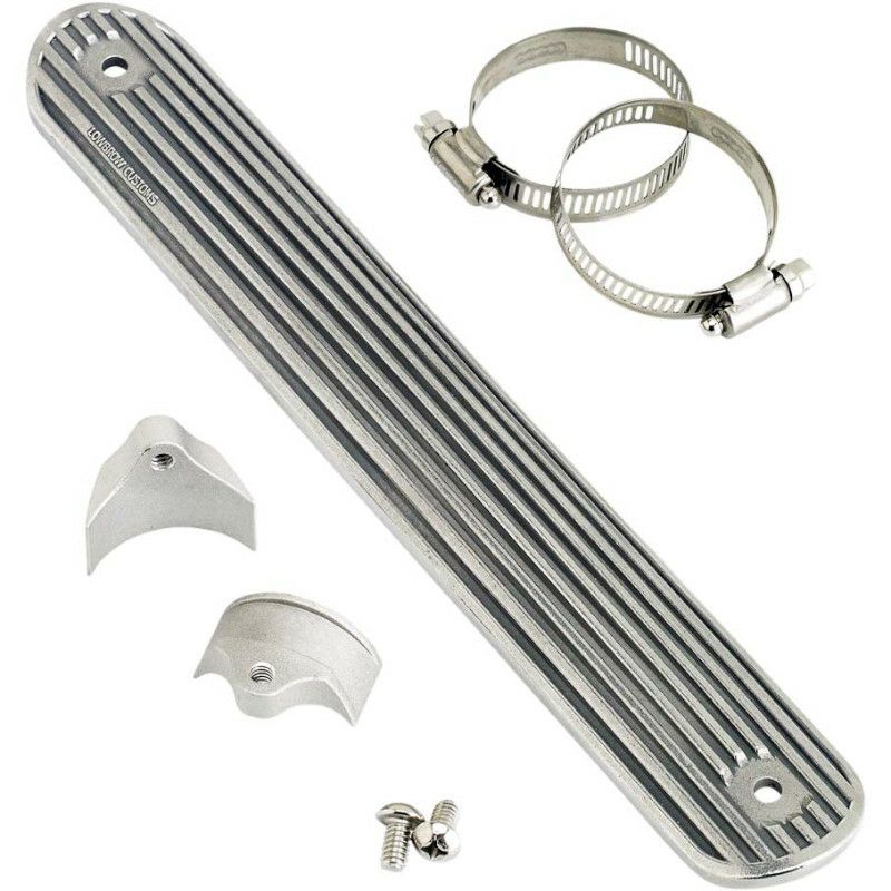 LOWBROW CUSTOMS フィンデザイン ヒートシールド 12インチ　ポリッシュ-01