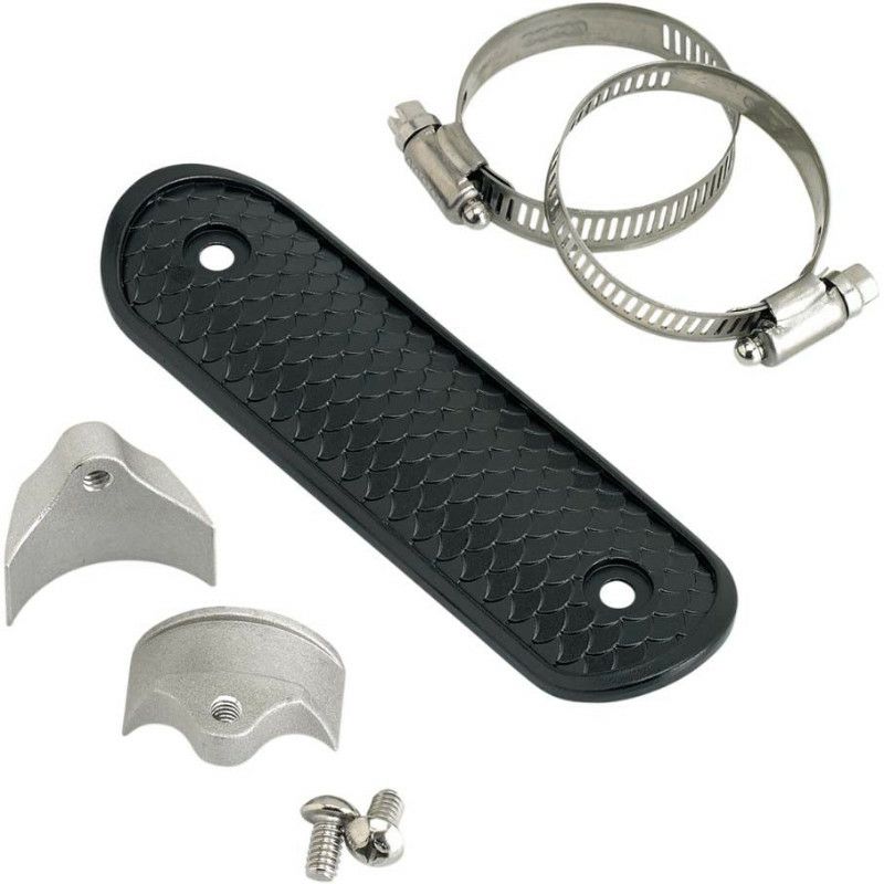 LOWBROW CUSTOMS フィッシュスケールデザイン ヒートシールド 6インチ　ブラック-01