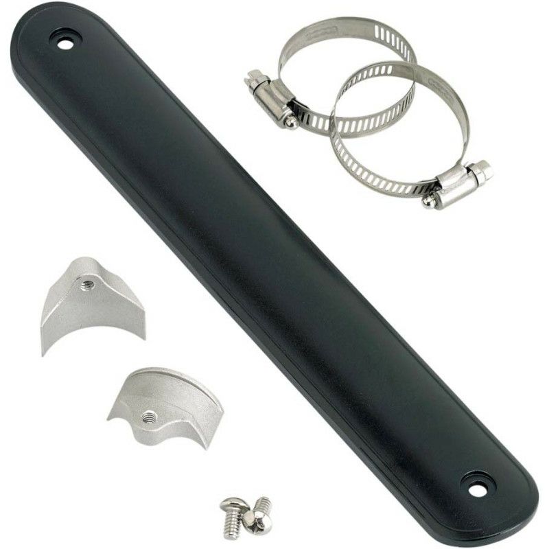 LOWBROW CUSTOMS スムースデザイン ヒートシールド 12インチ　ブラック-01