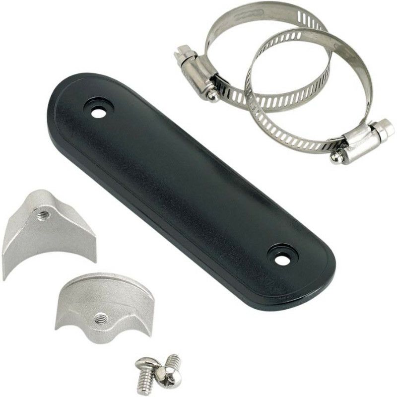 LOWBROW CUSTOMS スムースデザイン ヒートシールド 6インチ　ブラック-01